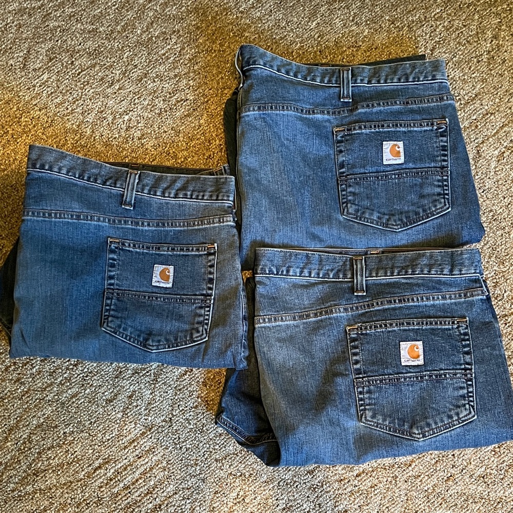 Lot of Three (3) Carhartt men’s relaxed fit jeans 50x32